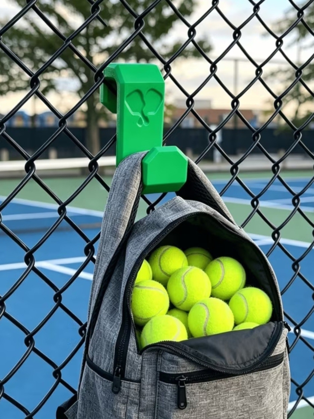 Pickleball & Tennis Bag Hook Hanger - Green